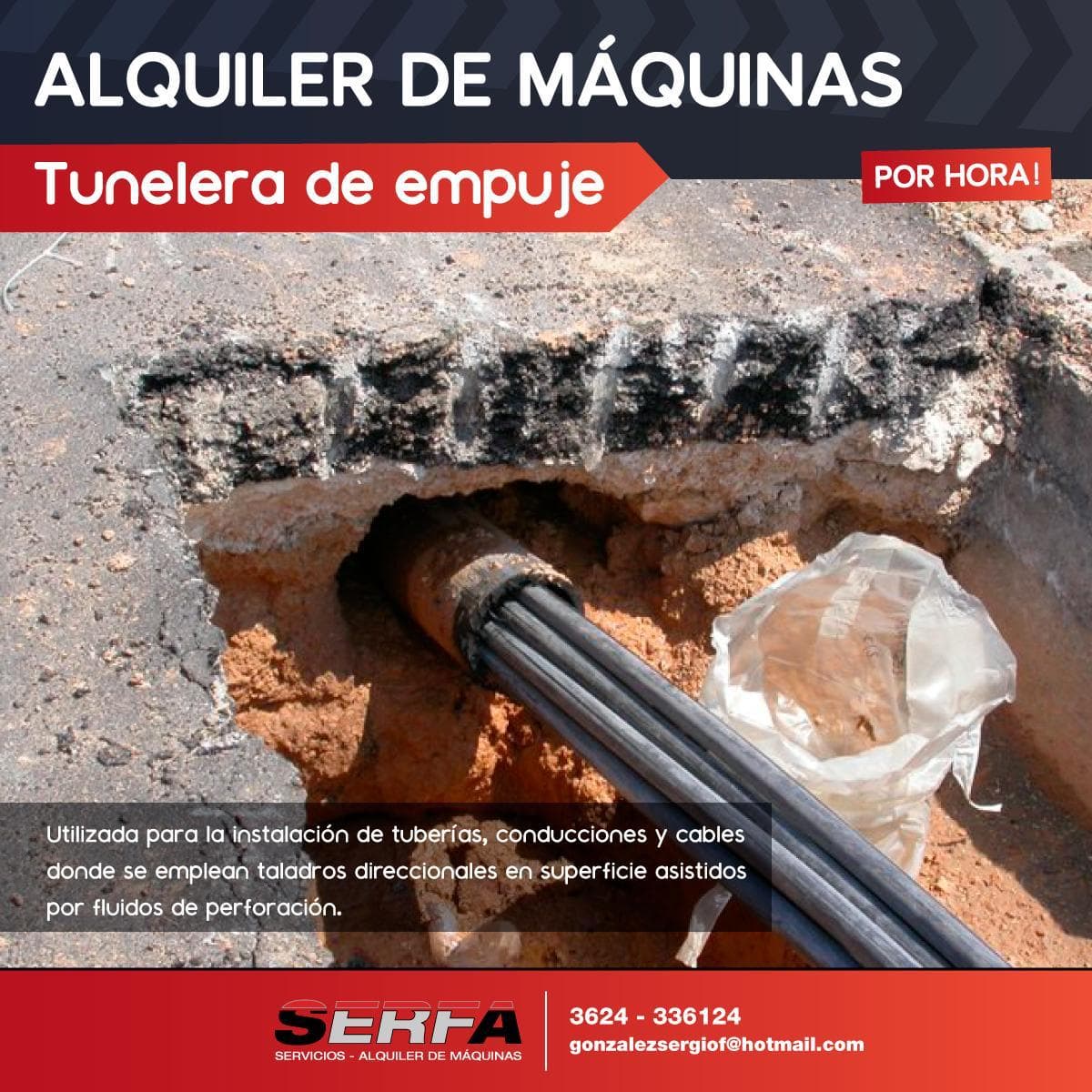 Alquiler de tunelera de empuje p80 en Resistencia, Chaco - foto 2