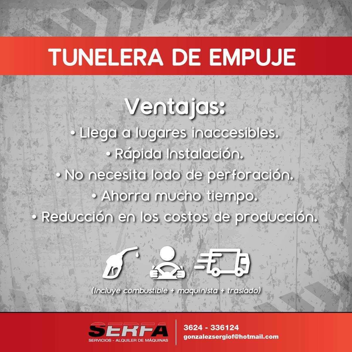 Alquiler de tunelera de empuje p80 en Resistencia, Chaco - foto 3